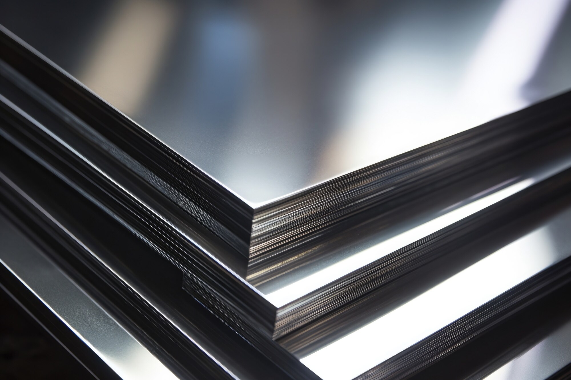High-grade steel sheets displaying premium surface finishing